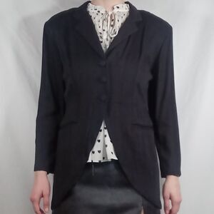 80s Vintage Fitted Blazer with Shoulder Pads